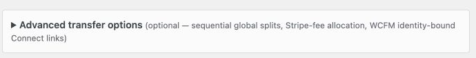 Collapsed Advanced transfer options section in Global Transfer Settings