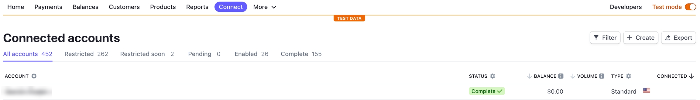 Stripe Connected Accounts in Test Mode
