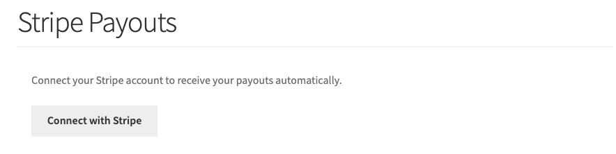 A Dokan vendor dashboard showing a Stripe Payouts page and a Connect with Stripe button