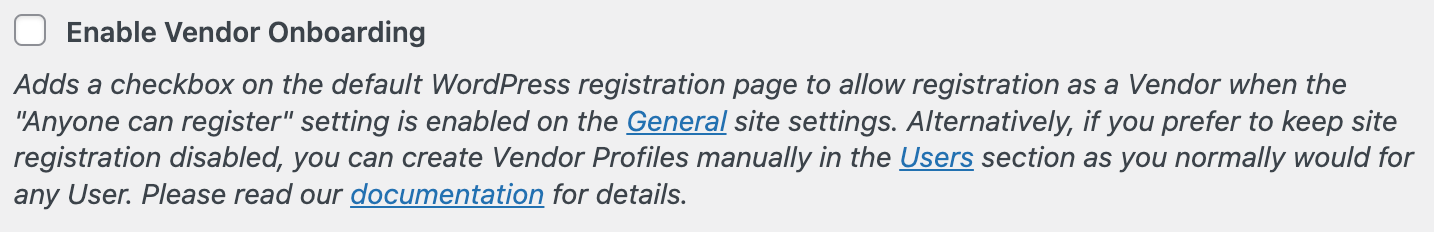 Enable Vendor Onboarding in Split Pay Plugin Settings